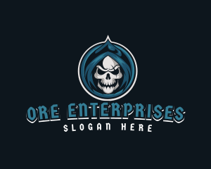 Monster Skull Reaper logo design