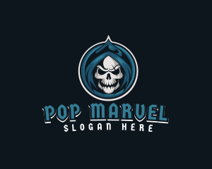 Monster Skull Reaper logo design