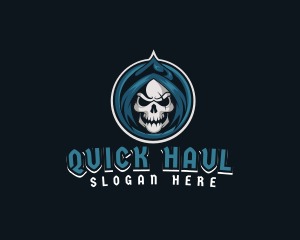 Monster Skull Reaper logo design