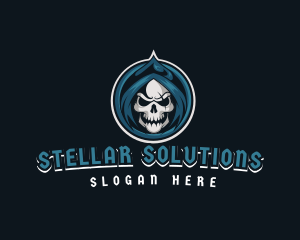 Monster Skull Reaper logo design