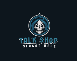 Monster Skull Reaper logo design