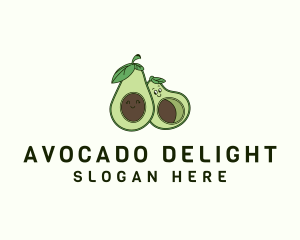 Happy Avocado Fruit logo