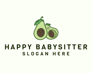 Happy Avocado Fruit logo design