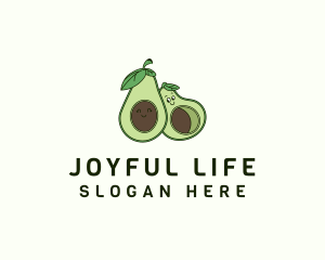 Happy Avocado Fruit logo