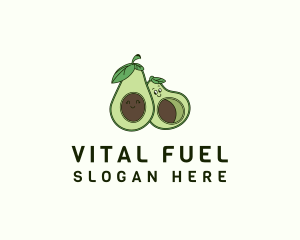 Happy Avocado Fruit logo design