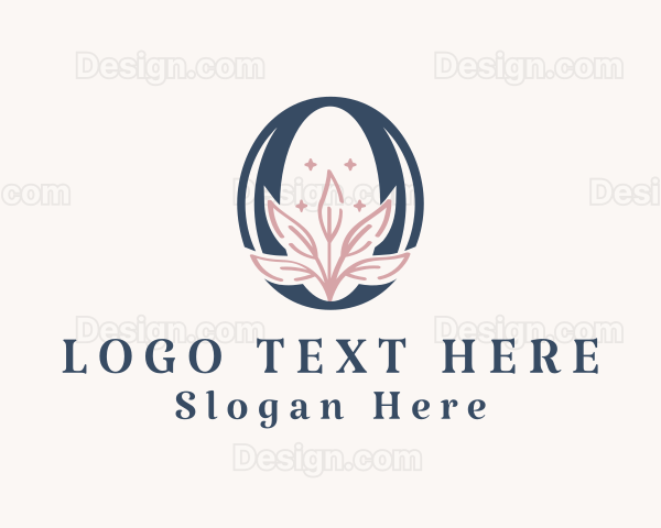 Flower Leaf Letter O Logo