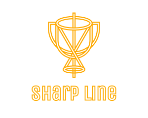 Yellow Chalice Outline logo design