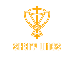 Yellow Chalice Outline logo design