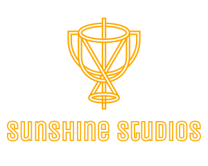 Yellow Chalice Outline logo design