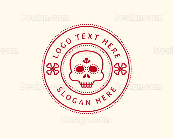 Calavera Skull Bone Logo