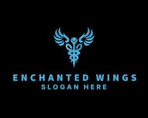 Caduceus Wing Medical logo design