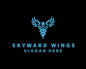 Caduceus Wing Medical logo design