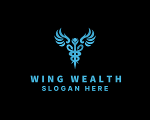 Caduceus Wing Medical logo design