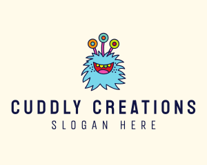 Fuzzy Alien Monster logo design