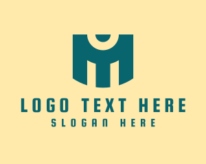 Modern Business Letter M logo