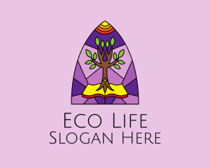 Stained Glass Bible Eco logo design