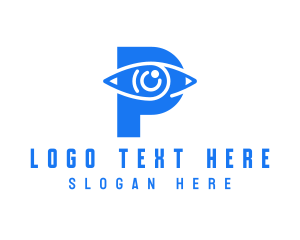 Optical Eye Letter P logo