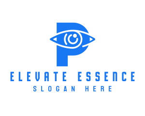 Optical Eye Letter P logo