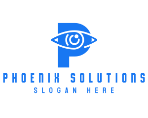 Optical Eye Letter P logo design