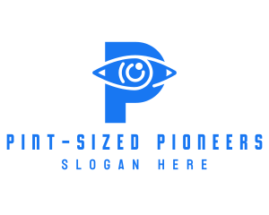 Optical Eye Letter P logo design