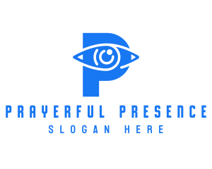 Optical Eye Letter P logo design