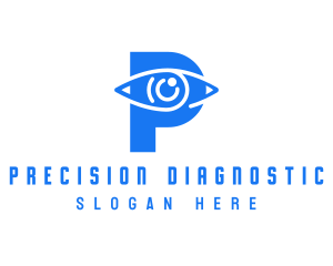 Optical Eye Letter P logo design