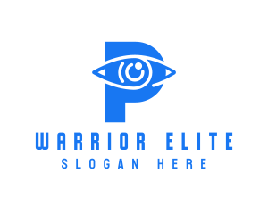 Optical Eye Letter P logo