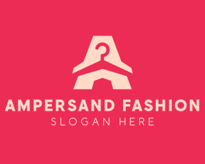 Fashion Hanger Letter A logo design