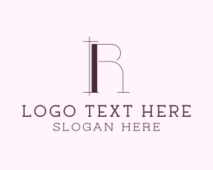 Modern Business Letter R logo