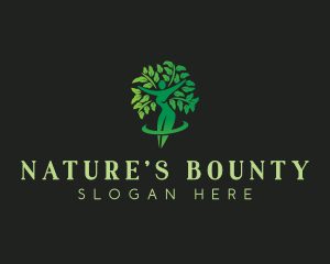 Tree Nature Woman logo design