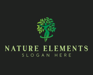 Tree Nature Woman logo design