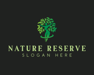 Tree Nature Woman logo design