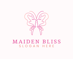 Elegant Butterfly Face logo design