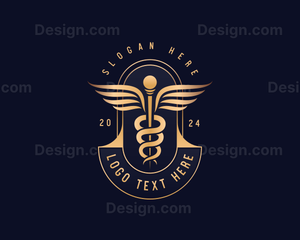 Caduceus Health Medical Logo