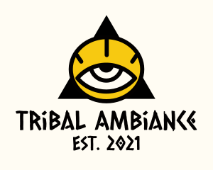 Tribal Triangle Eye logo design