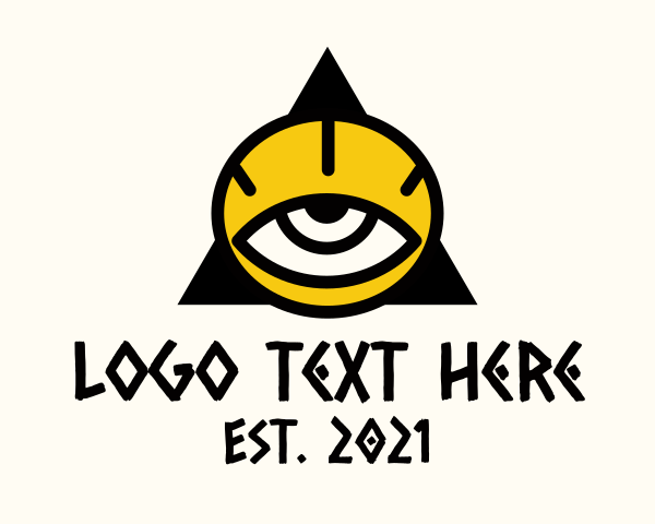 Tribal Triangle Eye logo