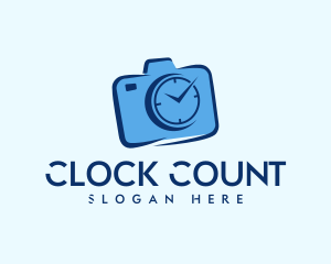 Camera Timer Clock logo design