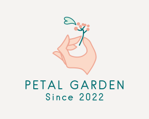 Heart Plant Hand logo design