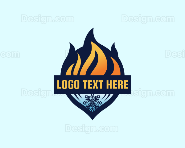 Thermal Fire Snowflake Logo