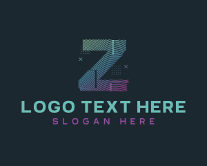 Modern Glitch Letter Z logo