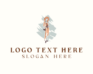 Woman Fashionista Model Logo