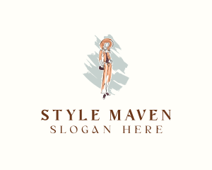 Woman Fashionista Model logo design