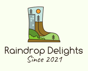 Outdoor Hiking Boots logo design