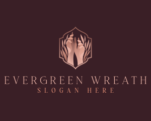 Wreath Hands Spa logo design