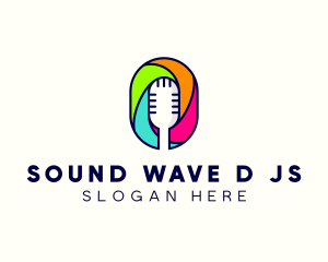 Audio Microphone Letter O logo design