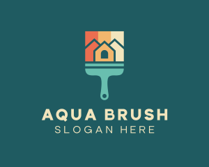 House Paint Brush logo design