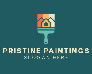 House Paint Brush logo design