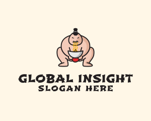 Sumo Wrestler Noodle Logo