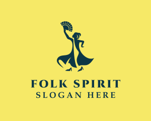 Lady Folk Dancer logo