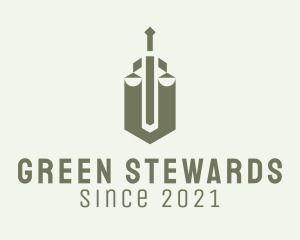 Green Sword Scale  logo design